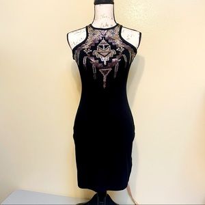 Black sequin bodycon dress